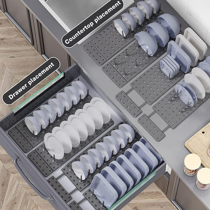 SmartShelf™ Dish Drying Kitchen Rack & Drawer Organizer