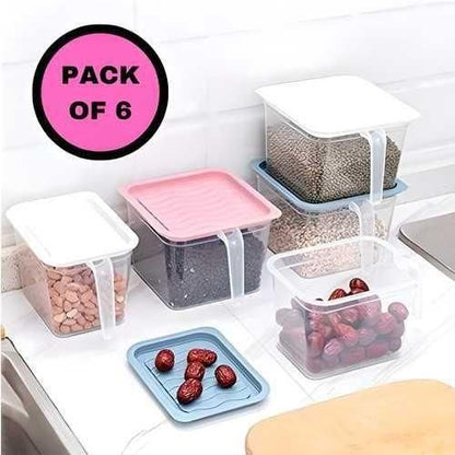 Crystal Clear Kitchen & Fridge Storage Basket (Pack of 6)