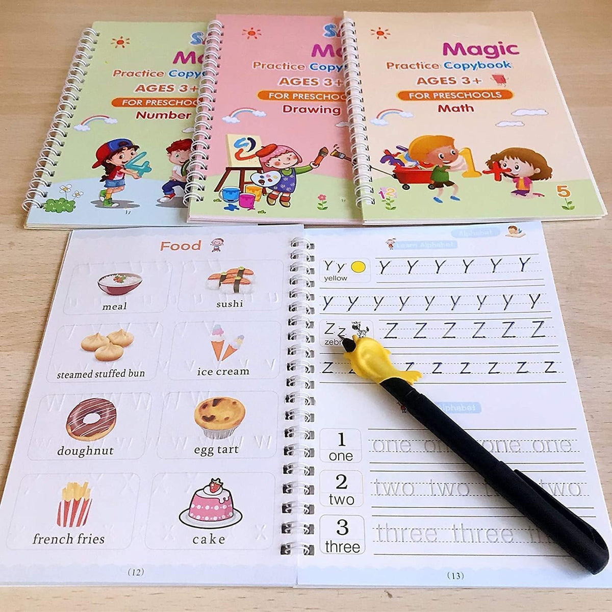 Reusable Magic Practice Copybook Set for Kids
