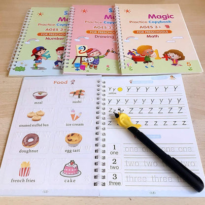 Reusable Magic Practice Copybook Set for Kids