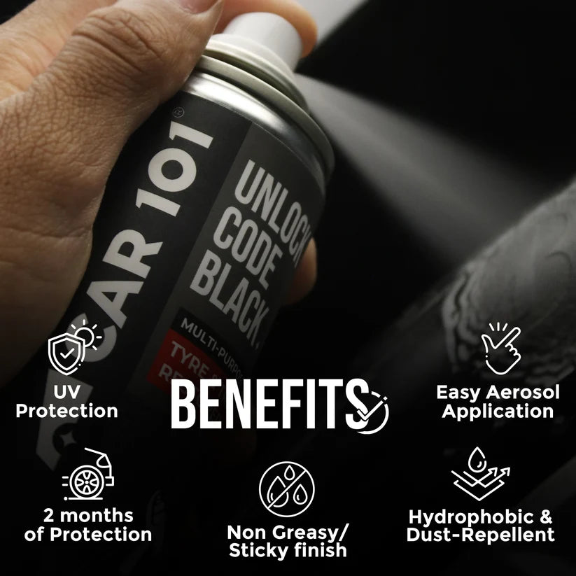 CAR 101™ Tyre & Trim Restorer Spray Coating ( pack of 1)