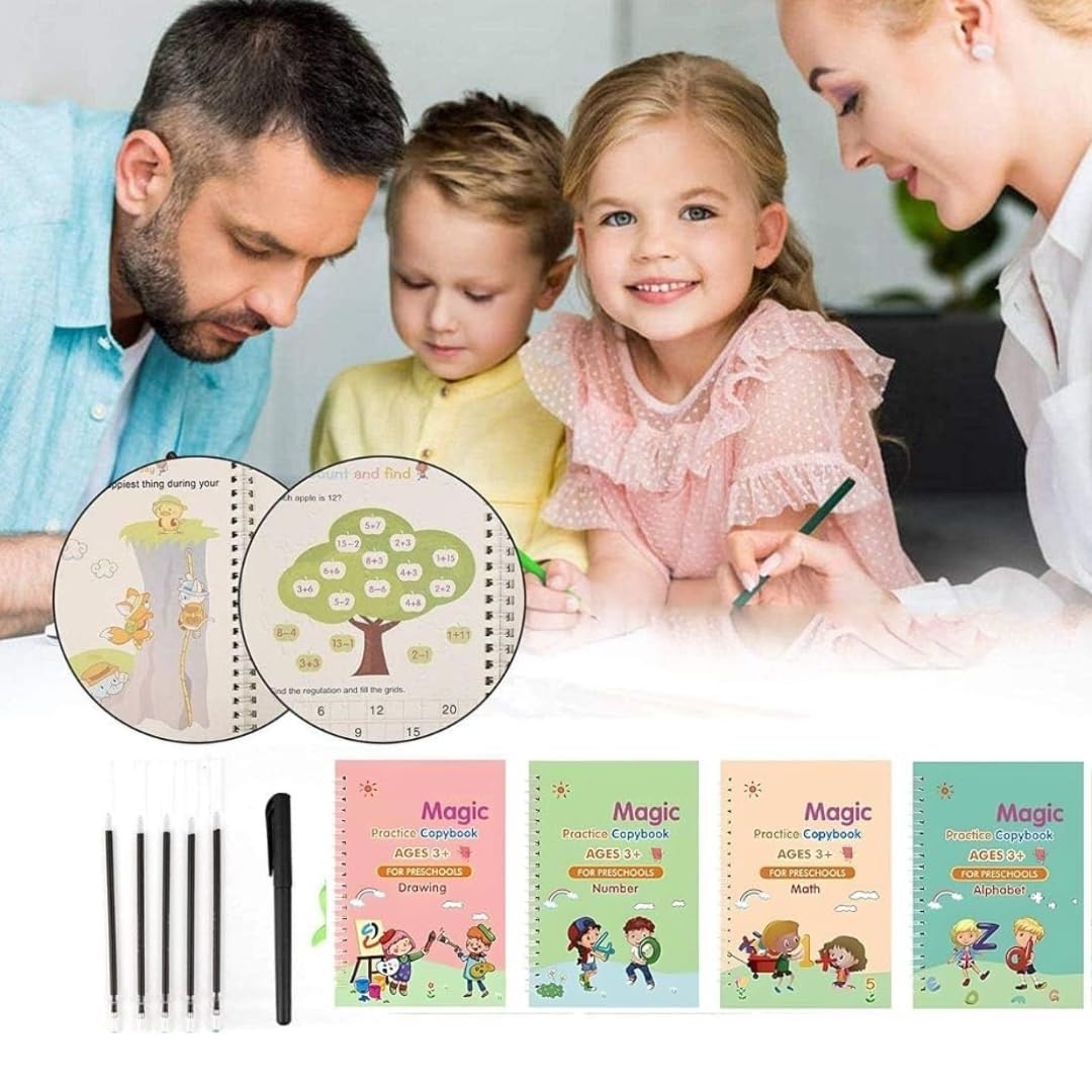 Reusable Magic Practice Copybook Set for Kids