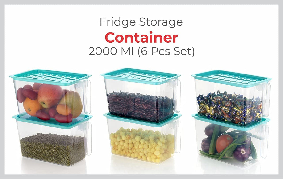Crystal Clear Kitchen & Fridge Storage Basket (Pack of 6)