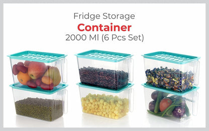 Crystal Clear Kitchen & Fridge Storage Basket (Pack of 6)